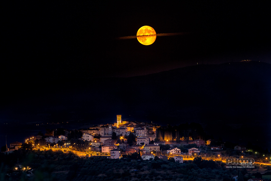 Umbrian moonrise, Italy